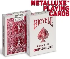 Bicycle Playing Cards: Foil Crimson Red MetalLuxe