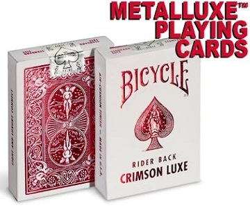 Bicycle Playing Cards: Foil Crimson Red MetalLuxe