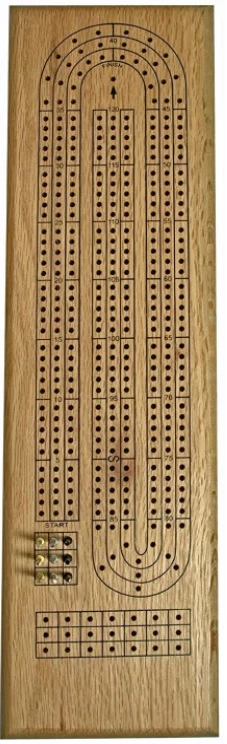 CRIBBAGE: 3 TRACK OAK