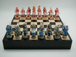CHESS SET: Alice In Wonderland: Black Maple Chest