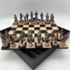 CHESS SET: Civil War: Black Maple Chest
