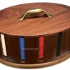 Poker Carousel, Walnut, Empty (Hold 300 & Cards)